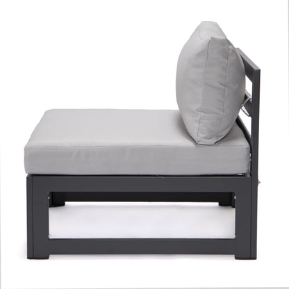 FiveOaks Dover Patio Collections Armless Sofa in Light Gray - Set of 2