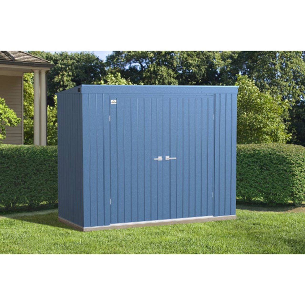 Arrow Elite Steel Storage Shed 8' x 4' -  Blue Gray