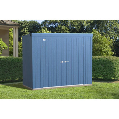 Arrow Elite Steel Storage Shed 8 x 4 -  Blue Gray