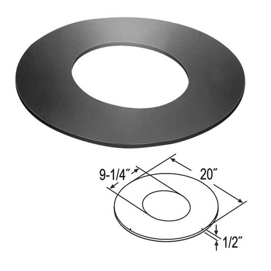 7" DuraTech 0/12 - 3/12 Roof Support Trim Collar - 7DT-RSTC3