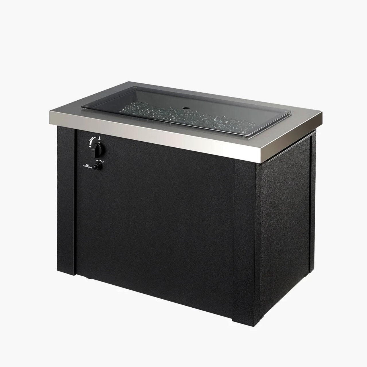 Outdoor Providence Rectangular Gas Fire Pit Table - PROV-1224-SS