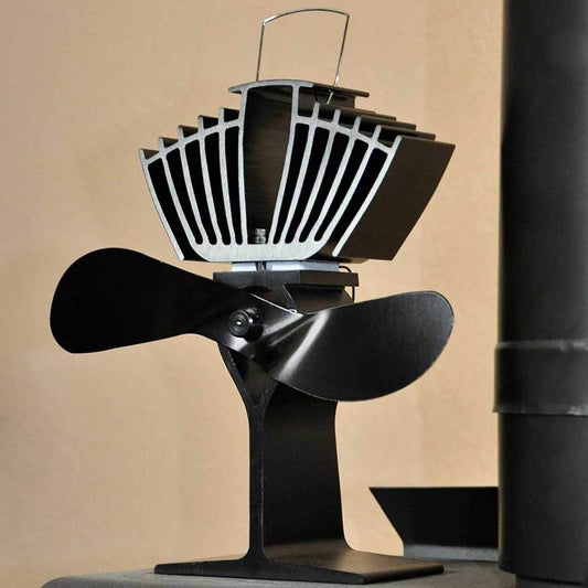 EcoFan AirMax Heat Powered Wood Stove Fan - Black  Colored Blades