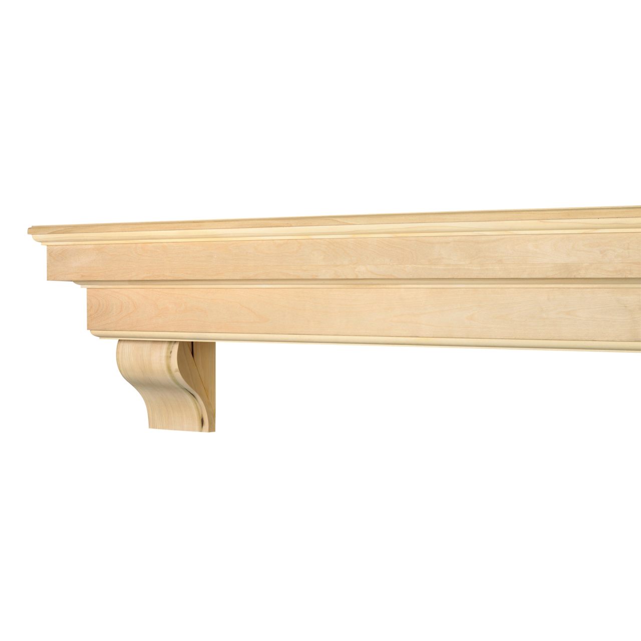 60" Auburn Unfinished Fireplace Shelf by Pearl Mantels