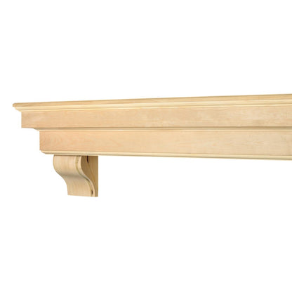 60" Auburn Unfinished Fireplace Shelf by Pearl Mantels