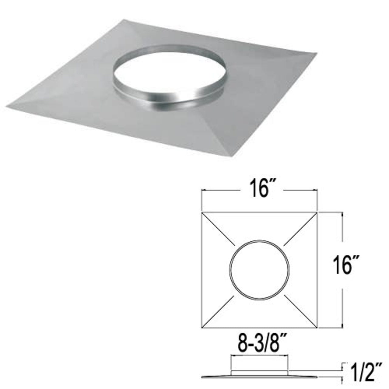 8" DuraFlexSS Top Plate - 8DFS-TP