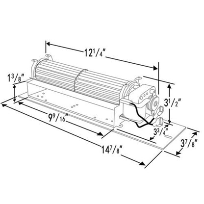 Majestic FK24 Replacement Fireplace Blower Kit - Black