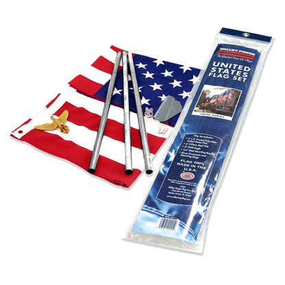Valley Forge Residential Outdoor Flag Kit w/ 3ft x 5ft US Flag