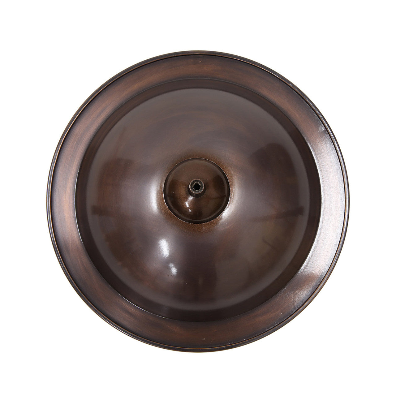 12.75" Classic Birdbath in Brass and Antique Copper  with Rail Mount Bracket