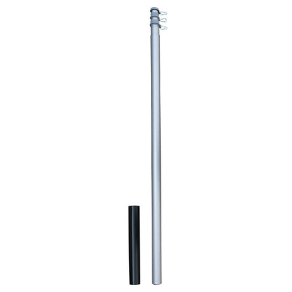 Super Tough 20ft Telescoping Silver Flagpole with Sewn Nylon US Made Flag