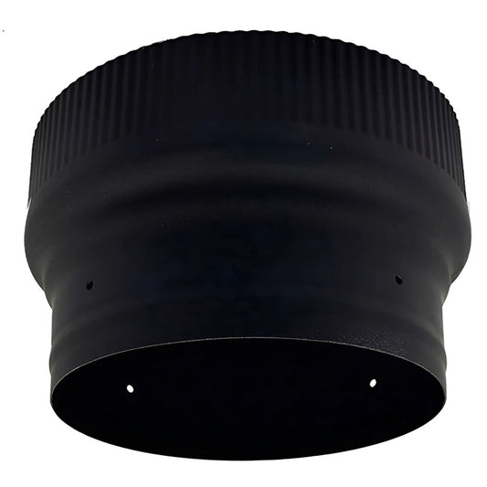 7" - 6" Ventis Single-Wall Black Stove Pipe Cold-Rolled Steel Reducer - VSB76