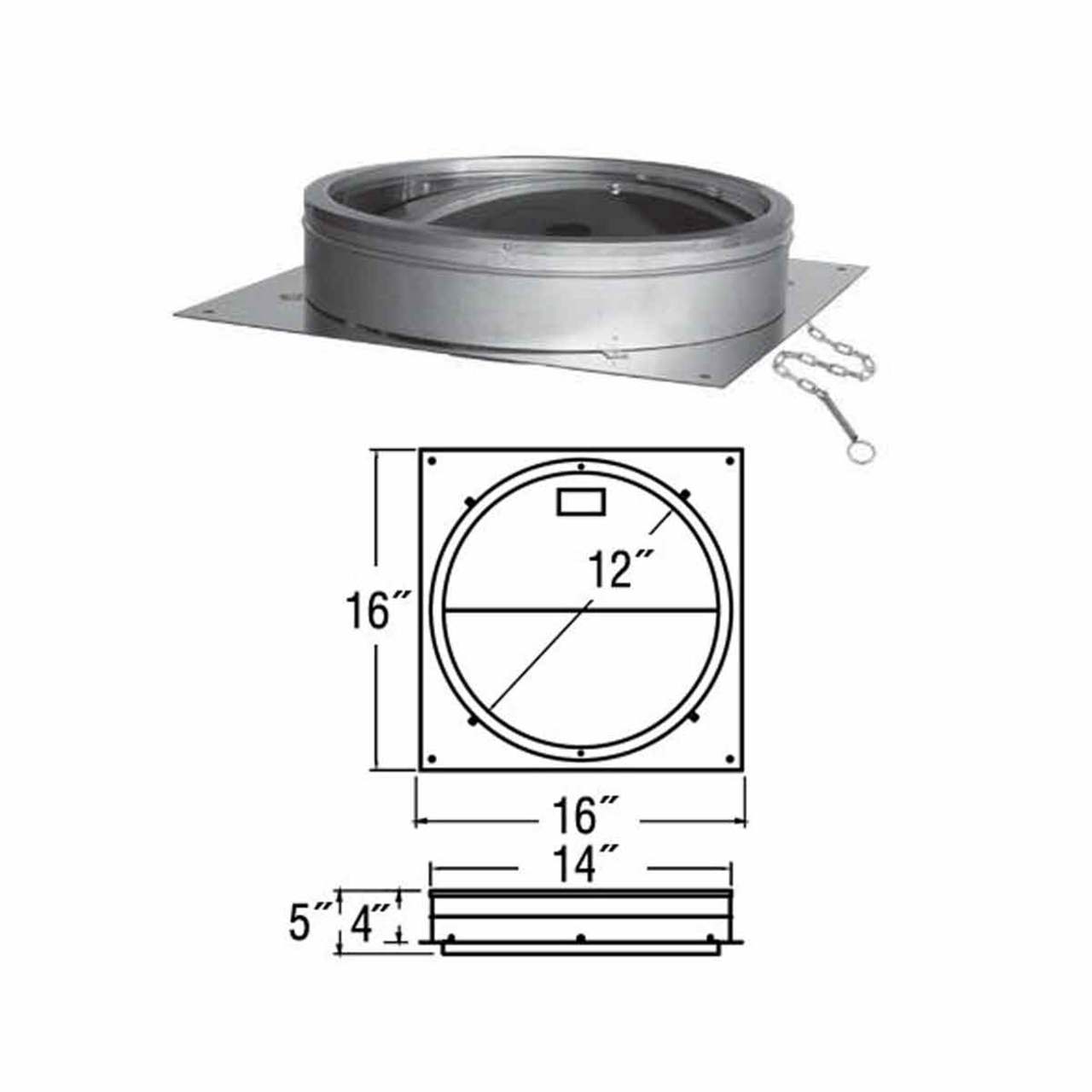 12'' DuraTech Anchor Plate with Damper - 12DT-APD