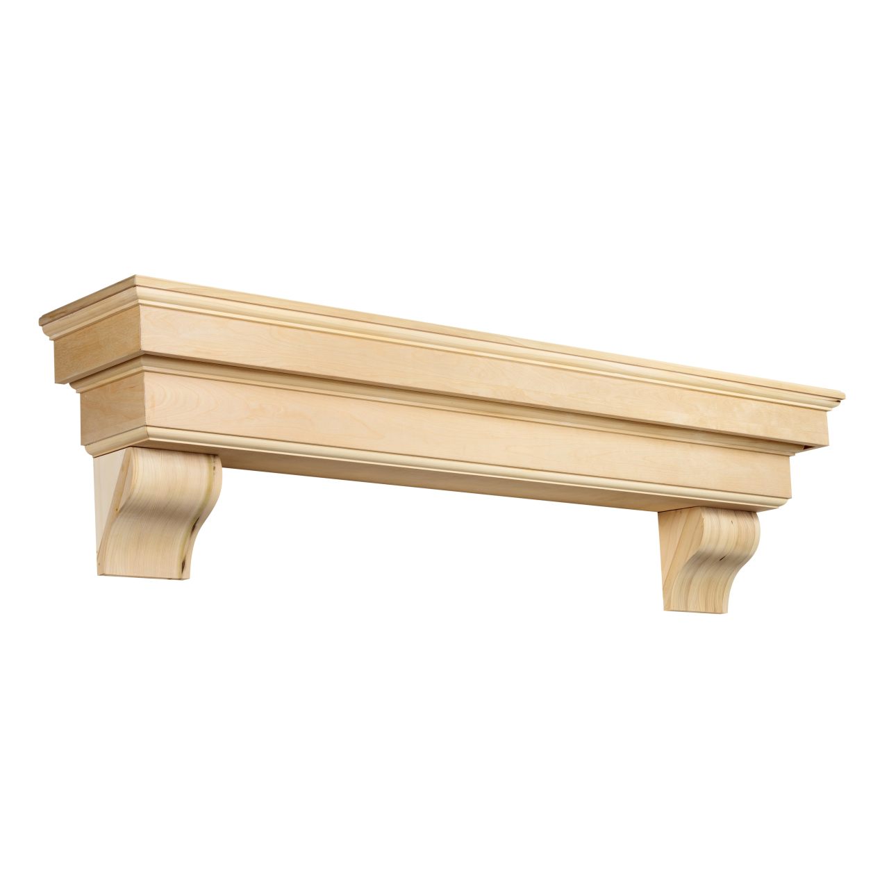 60" Auburn Unfinished Fireplace Shelf by Pearl Mantels