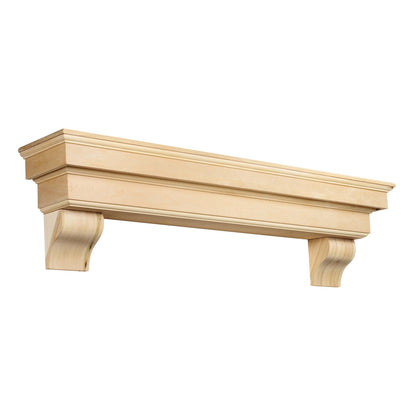 60" Auburn Unfinished Fireplace Shelf by Pearl Mantels