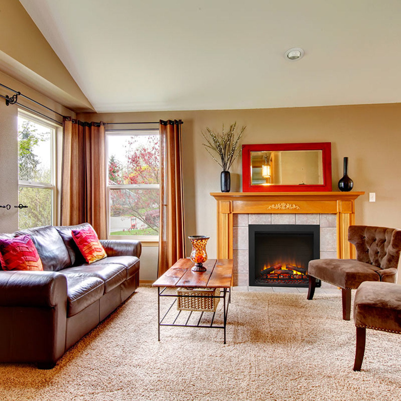 SimpliFire 36" Built-In Traditional Electric Fireplace - SF-BI36-EB