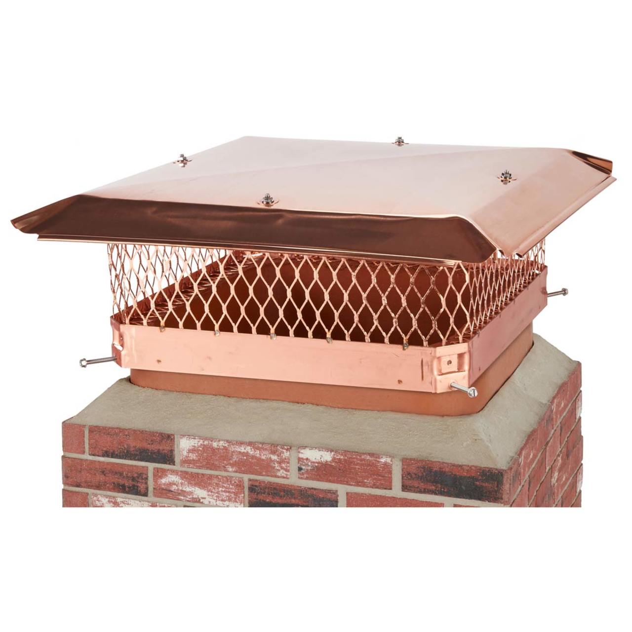 18" x 18" Copper Single Flue Chimney Cap