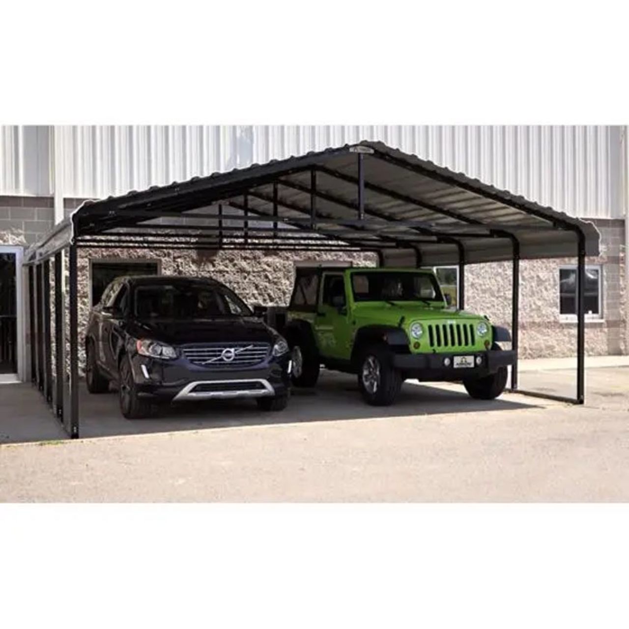 Arrow Carport 20 x 20 x 7 Ft. - Charcoal
