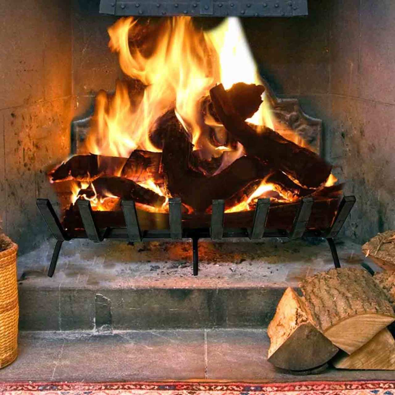 28" Deep Forest Lifetime Fireplace Grate - Extra Heavy-Duty