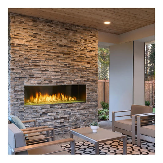 Majestic 60" Lanai Outdoor Linear Fireplace with Single-Sided - NG - ODLANAIG-60