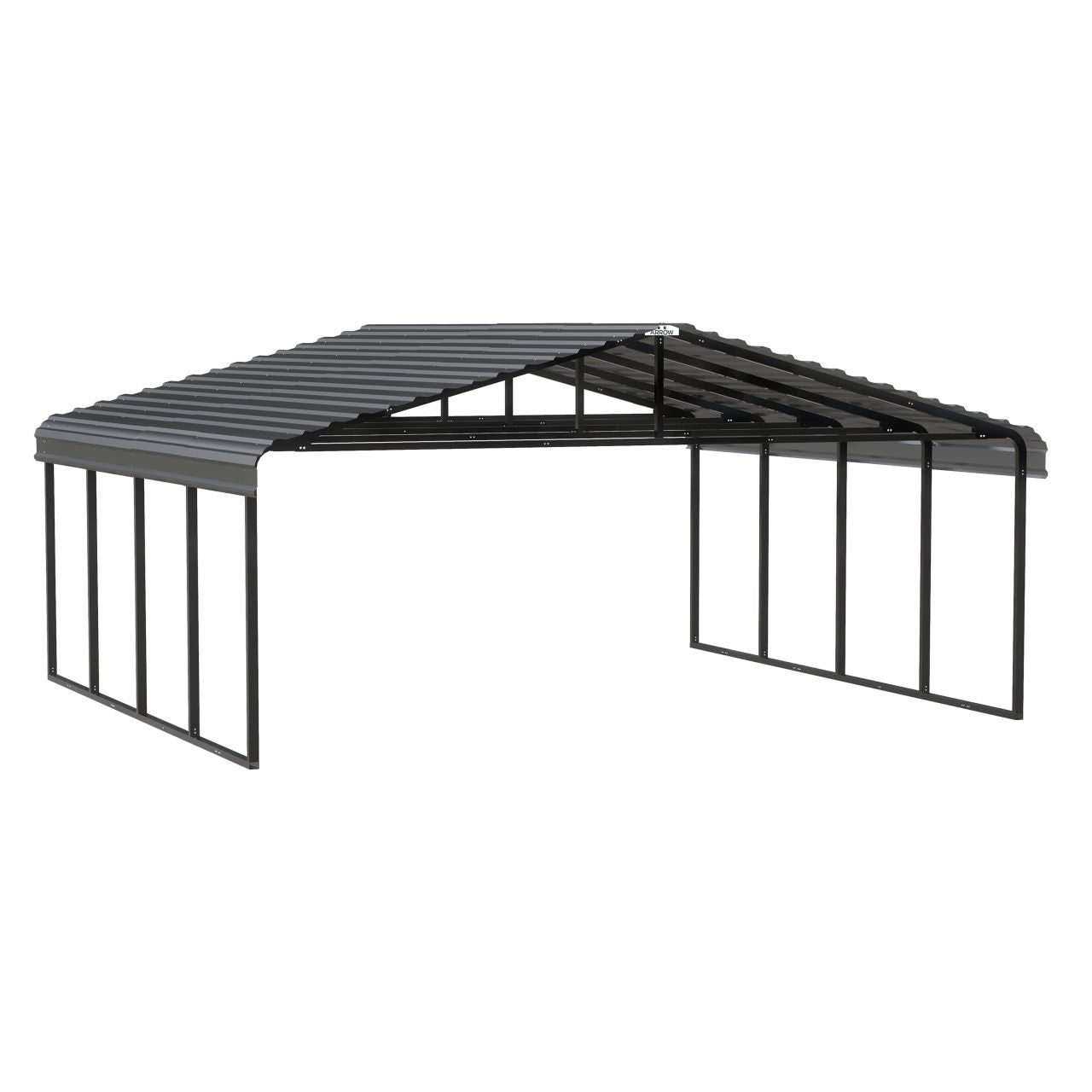 Arrow 20' x 20' x 9' Carport - Charcoal