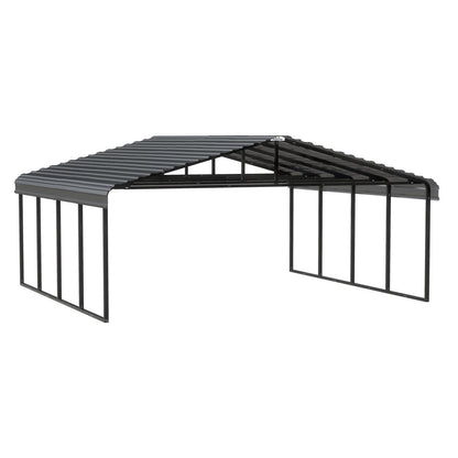 Arrow 20' x 20' x 9' Carport - Charcoal