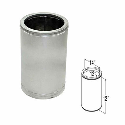 12" x 12" DuraTech Galvanized Chimney Pipe - 12DT-12