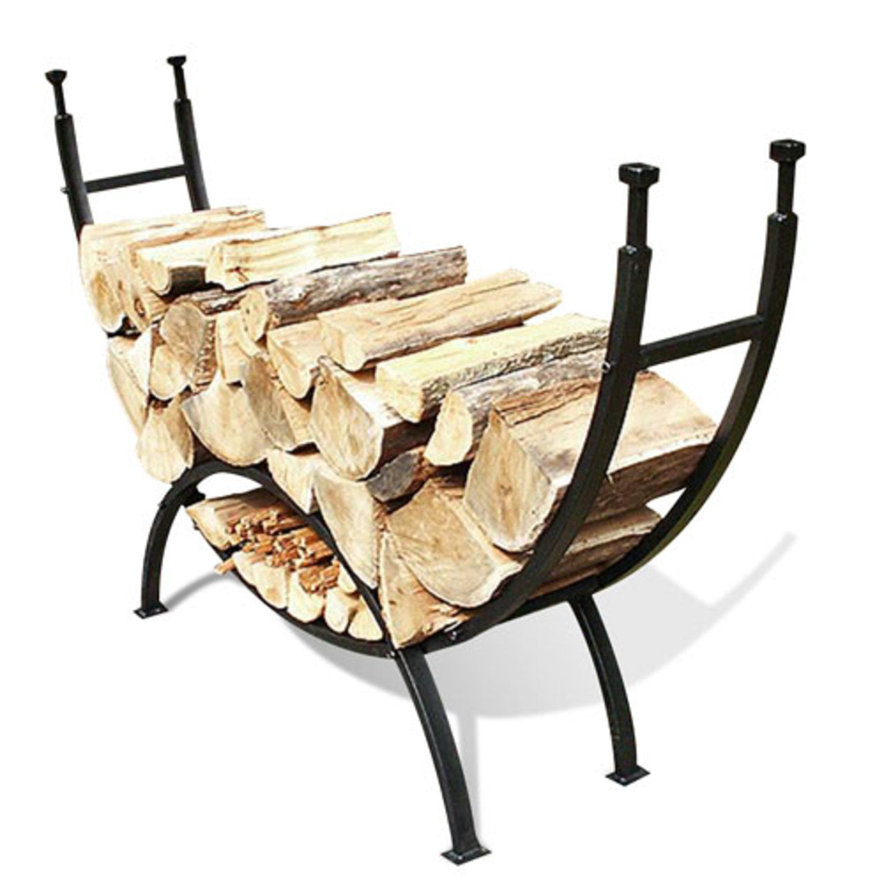 69" Curved Log Rack - Black