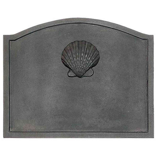 Shell Cast Iron Fireback - 22.5" W x 17.75" H