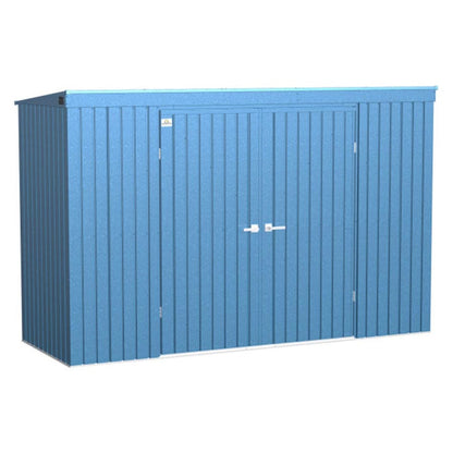 Arrow Elite Steel Storage Shed  10 x 4  Blue Gray