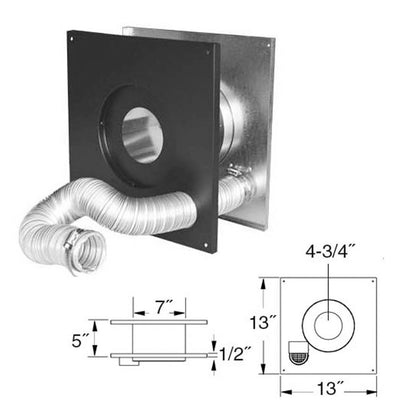 4" PelletVent Pro Wall Thimble Air Intake Kit - 4PVP-WTI