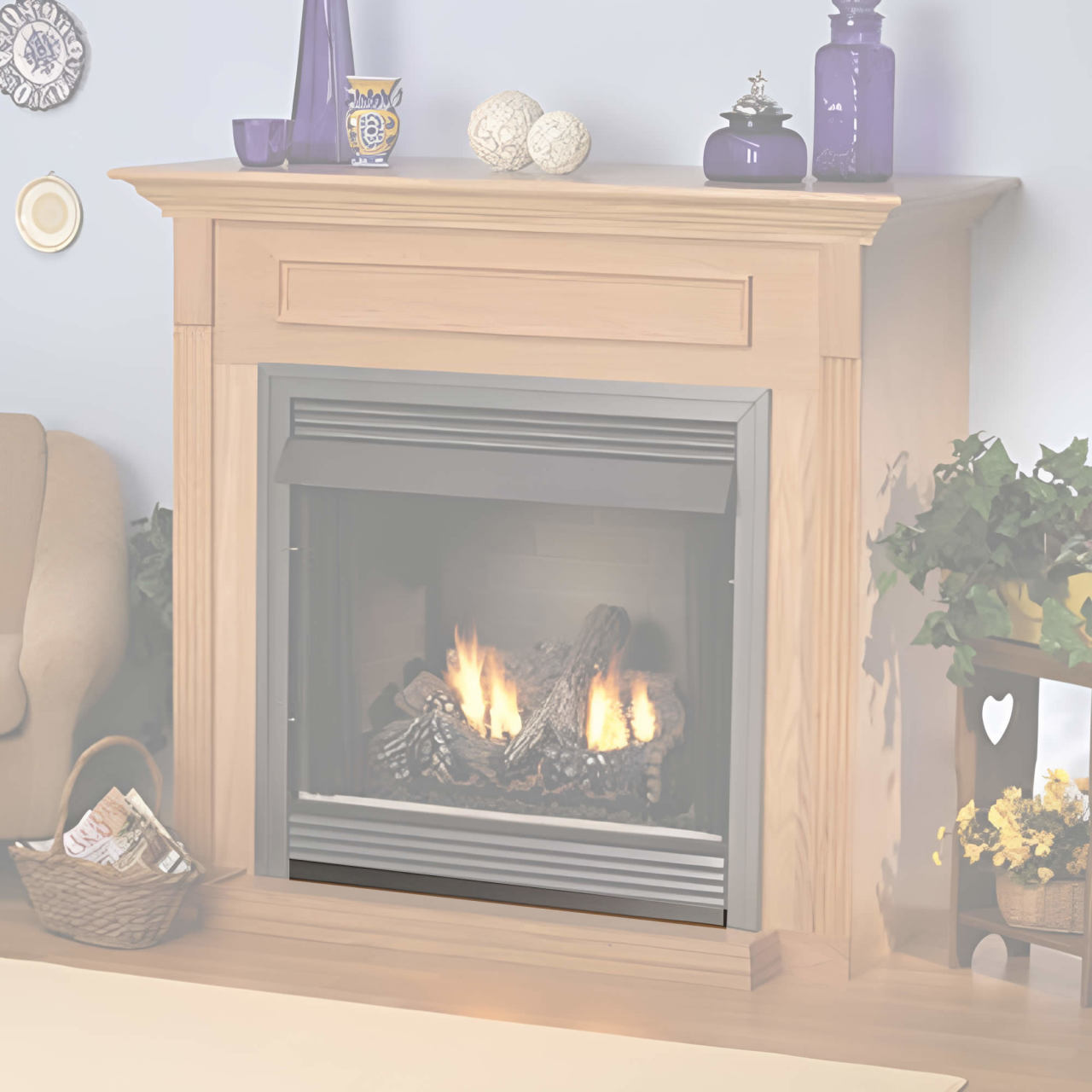 White Mountain Hearth Trim Kit, Bottom, Hammered Pewter FBS36HP