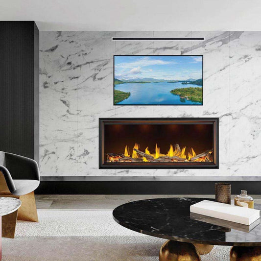 Napoleon Tall Linear Vector Direct Vent 62" Natural Gas Fireplace with Luminous Logs - TLV62N