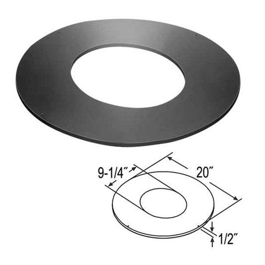 7'' DuraTech 7/12 - 9/12 Roof Support Trim Collar - 7DT-RSTC9