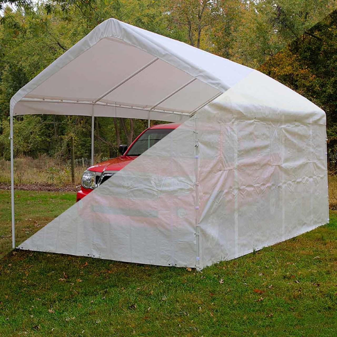 King Canopy 10' x 20' Universal Enclosed White Canopy - BJ2PC