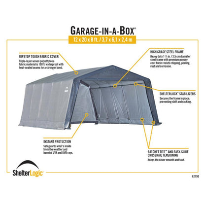 12' x 20' Gray Garage-in-a-Box