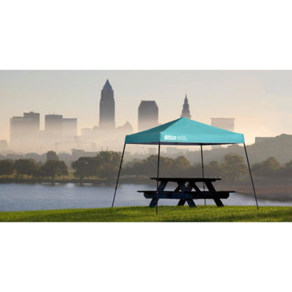 Solo Steel 64 10' x 10' Slant Leg Canopy - Turquoise