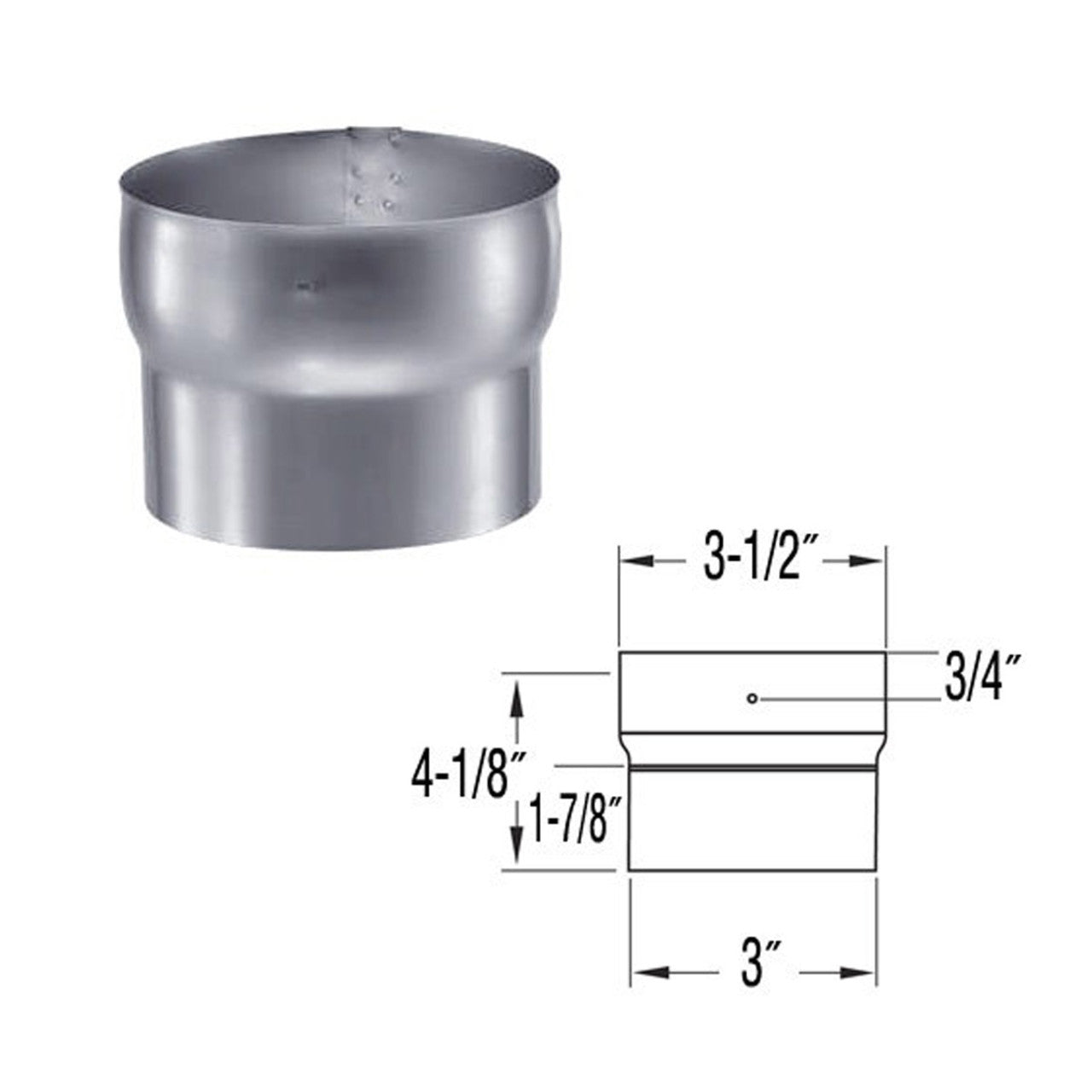 3" DuraFlexSS Connector - 3DFS-FC