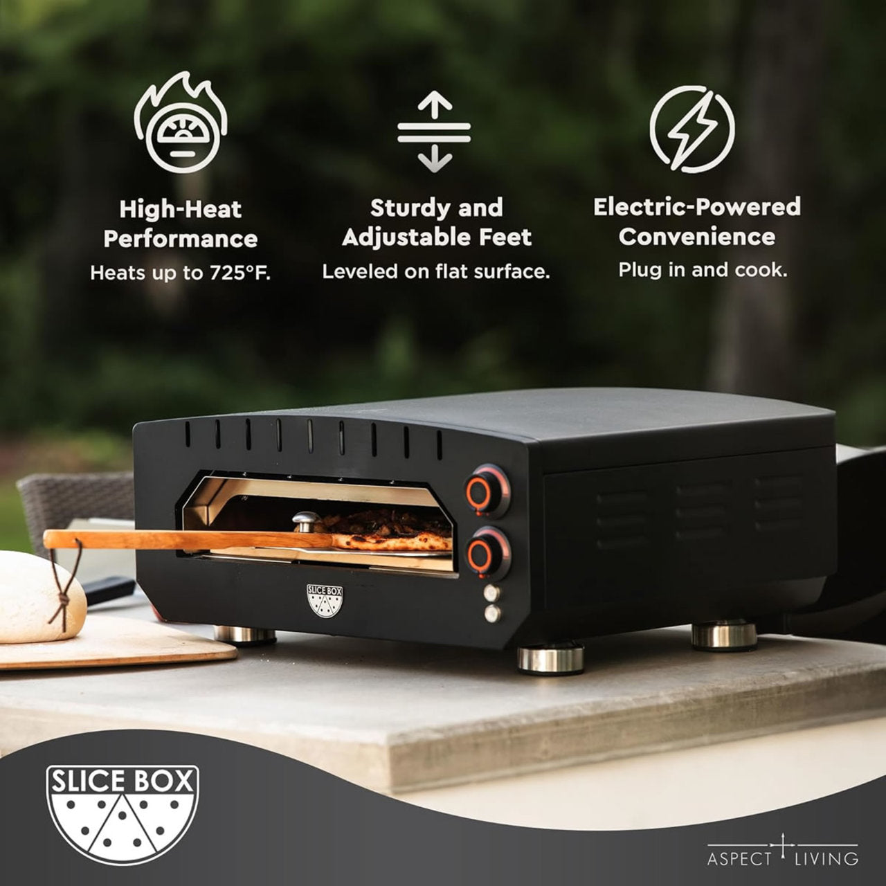 Fire Sense Slice Box Outdoor-Indoor Electric Pizza Oven - 64900