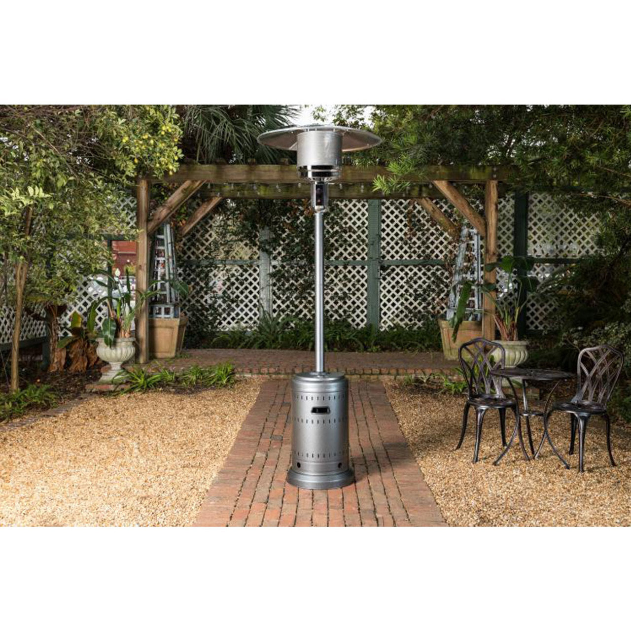 Fire Sense Hammered Platinum Commercial Patio Heater - 62555