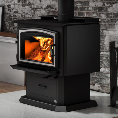 Osburn 2000 Metallic Black EPA Wood Stove with Blower - OB02015