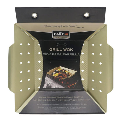 Non-Stick Vintage Gold Embossed Wok Grill Topper