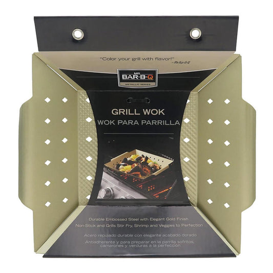 Non-Stick Vintage Gold Embossed Wok Grill Topper