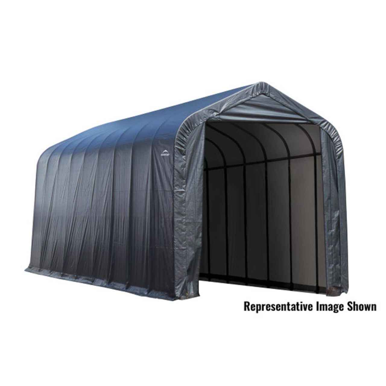 ShelterCoat 16' x 36' Garage With Peak Roof - Gray