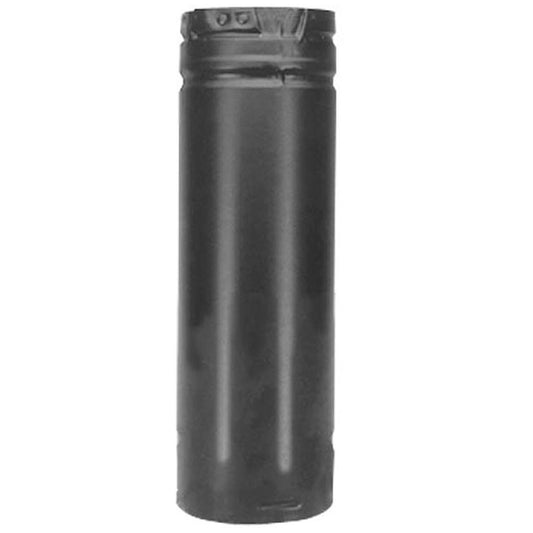 4" x 24" PelletVent Pro Black Pellet Stove Chimney Pipe - 4PVP-24B