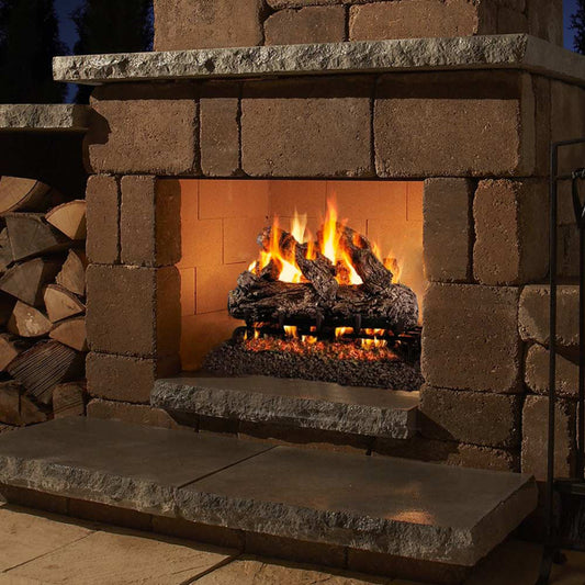 24'' Peterson Real Fyre Rustic Oak Vented Gas Log Kit