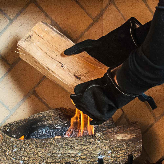 HearthX Black Fireplace Gloves-Pair