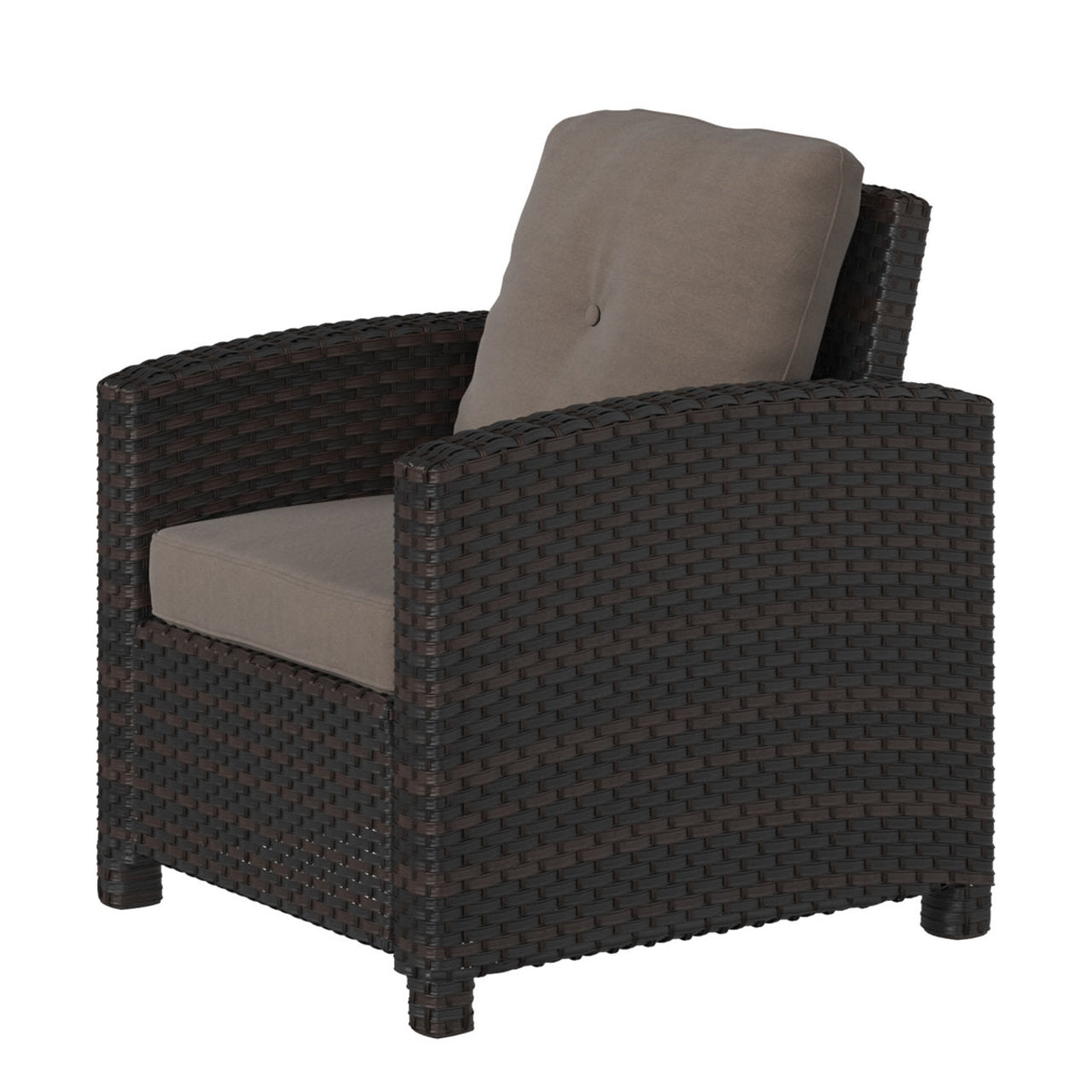 Fire Sense Miles Club Chair in Mocha Wicker - 63361