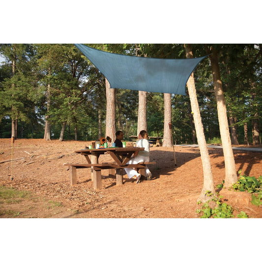 12' x 12' Heavyweight Square Shade Sail  - Sea Blue