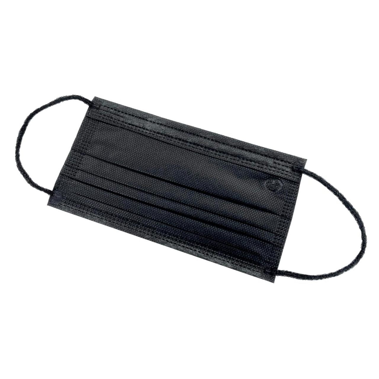Altor Safety Surgical Mask 62222B, 4-Ply ASTM Level 2, USA Made, Black