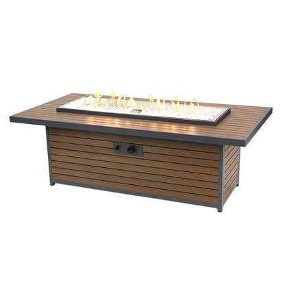 Outdoor Greatroom Kenwood and Brooks Linear Chat Height Gas Fire Pit Table