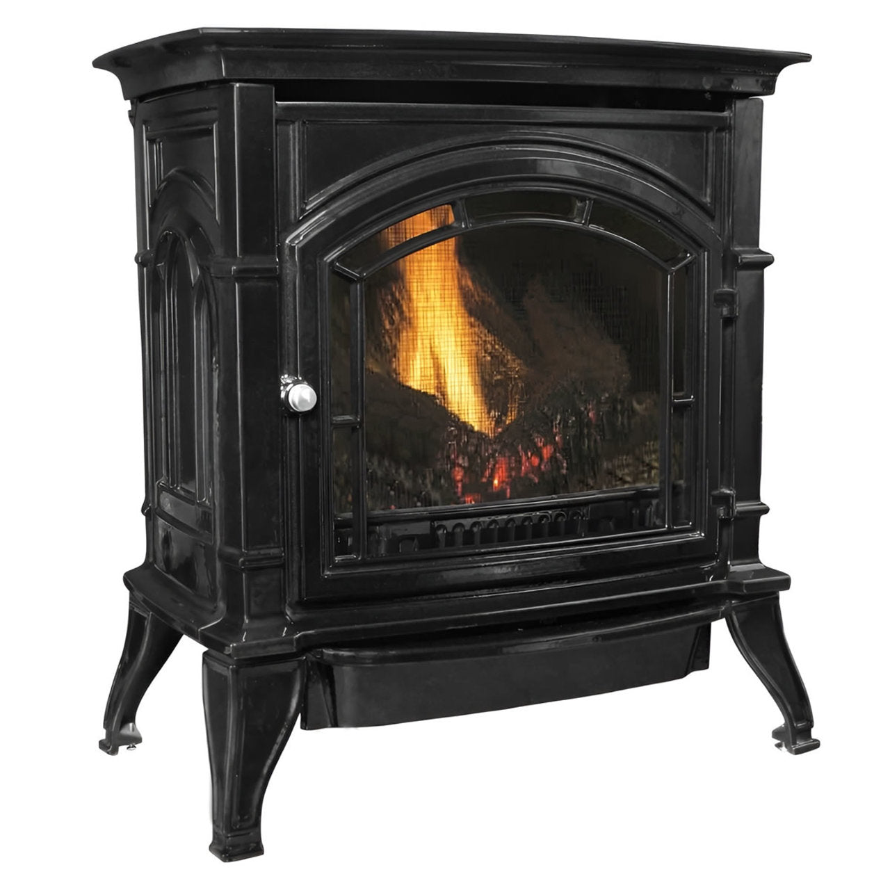 US Stove 1,500 Sq Ft Vent Free Cast-Iron Liquid Propane Gas Stove "“ Black